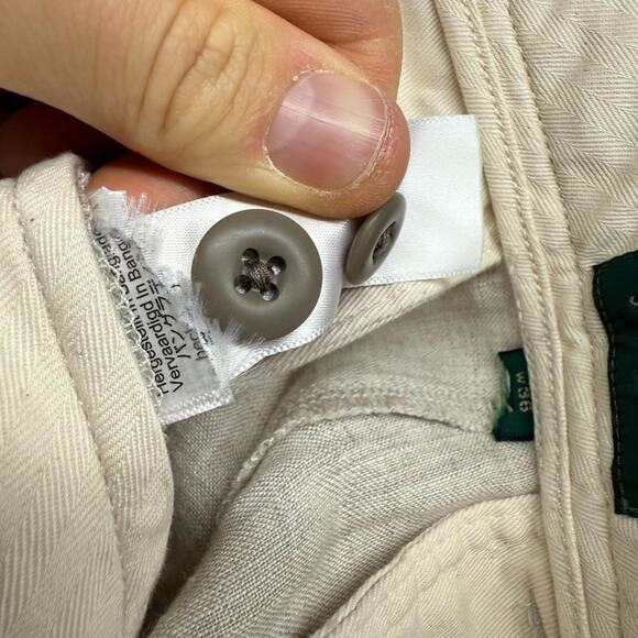 J Crew Linen Pants Men's 36 FITS 38x32 Beige Trousers Baird Mcnutt Lightweight - Picture 10 of 11